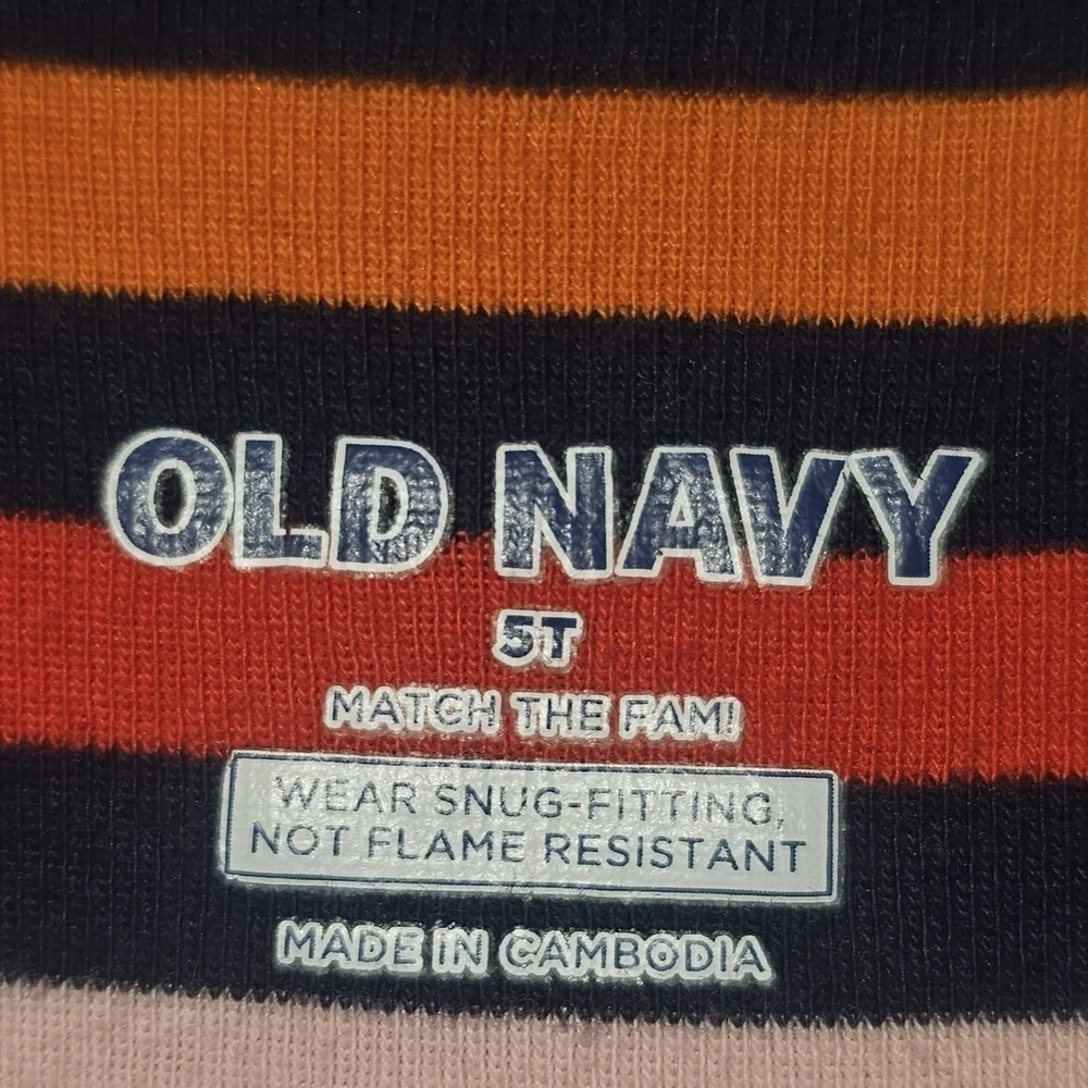Old Navy Colorful Striped Kids Footie Pajamas